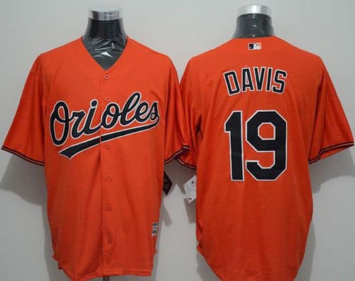 Orioles #19 Chris Davis Orange New Cool Base Stitched Jersey
