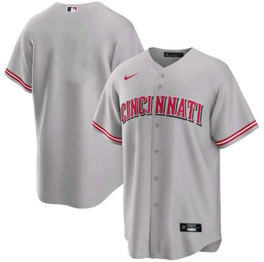 Cincinnati Reds Blank Gray Cool Base Stitched Jersey
