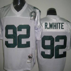 Mitchell Ness Eagles #92 Reggie White White Stitched Throwback Jersey