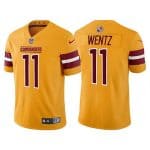Washington Commanders #11 Carson Wentz Gold Vapor Untouchable Stitched Football Jersey