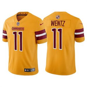 Washington Commanders #11 Carson Wentz Gold Vapor Untouchable Stitched Football Jersey