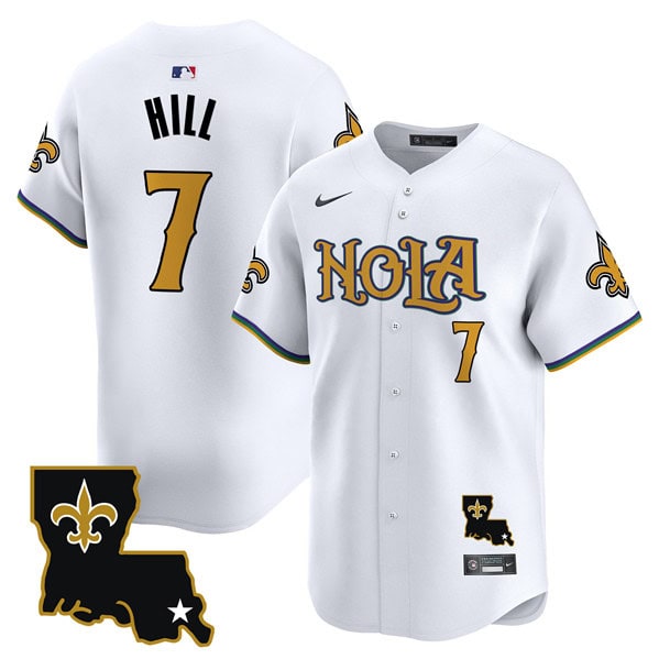 New Orleans Saints #7 Taysom Hill White Cool Base Stitched Jersey