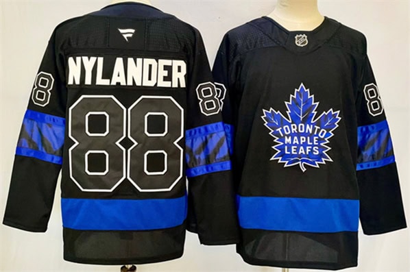 Toronto Maple Leafs #88 William Nylander Black 2024-25 Stitched Jersey