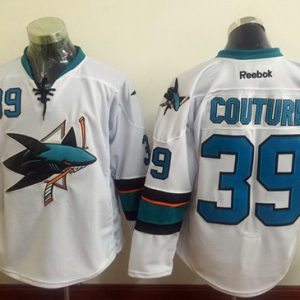 Sharks #39 Logan Couture White Stitched Jersey