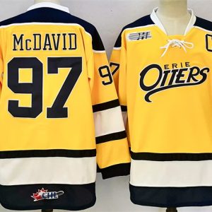 Edmonton Oilers #97 Connor McDavid Yellow 2024-25 With C Patch Heritage Classic Primegreen Stitched Jersey