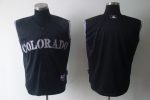 Rockies Blank Black Vest Style Stitched Jersey