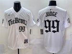 New York Yankees #99 Aaron Judge White 'Gothic Legacy Edition' Vapor Premier Limited Stitched Jersey