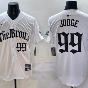 New York Yankees #99 Aaron Judge White 'Gothic Legacy Edition' Vapor Premier Limited Stitched Jersey