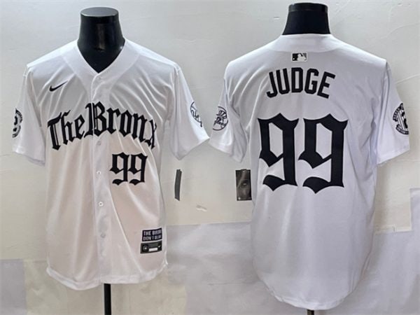 New York Yankees #99 Aaron Judge White 'Gothic Legacy Edition' Vapor Premier Limited Stitched Jersey