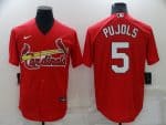 St. Louis Cardinals #5 Albert Pujols Red Cool Base Stitched Jersey