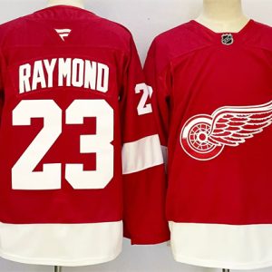 Detroit Red Wings #23 Lucas Raymond Red 2024-25 Home Stitched Jersey