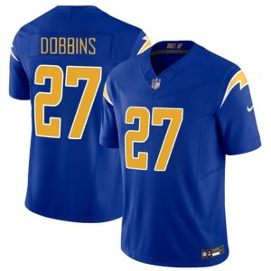 Los Angeles Chargers #27 J.K. Dobbins Royal 2024 F.U.S.E Vapor Limited Stitched Jersey