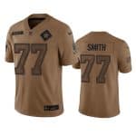 Dallas Cowboys #77 Tyron Smith 2023 Brown Salute To Service Limited Stitched Jersey