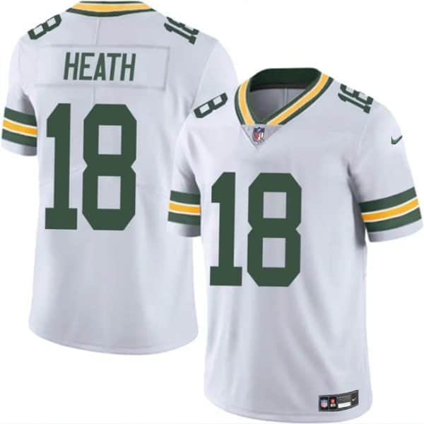 Green Bay Packers #18 Malik Heath White Vapor Untouchable Limited Stitched Jersey