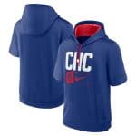 Chicago Cubs Royal Tri Code Lockup Short Sleeve Pullover Hoodie