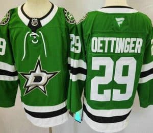 Dallas Stars #29 Jake Oettinger Green Authentic Jersey