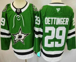 Dallas Stars #29 Jake Oettinger Green Authentic Jersey