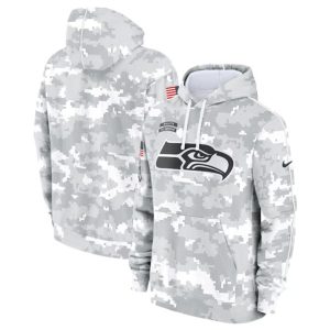 Seattle Seahawks 2024 Arctic Camo Salute To Service Club Fleece Pullover Hoodie