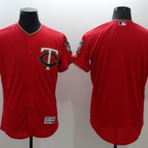 Twins Blank Red Flexbase Authentic Collection Stitched Jersey