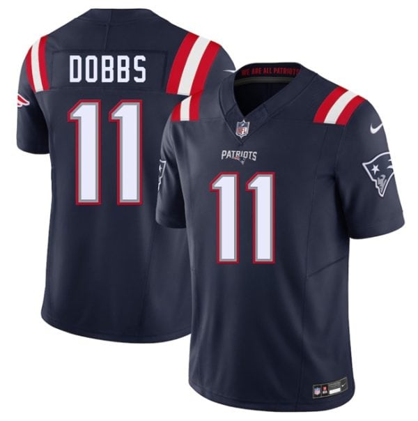 New England Patriots #11 Joshua Dobbs Navy 2025 F.U.S.E. Vapor Limited Stitched Jersey