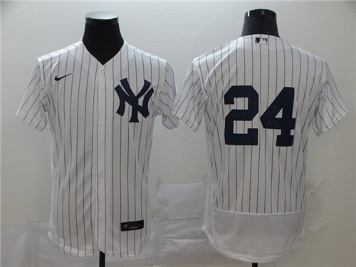 New York Yankees #24 Gary S¨¢nchez White Flex Base Stitched Jersey