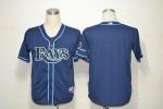 Rays Blank Dark Blue Cool Base Stitched Jersey