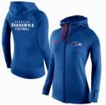 Nike Seattle Seahawks Full-Zip Performance Hoodie Blue