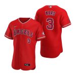 Los Angeles Angels #3 Waylor Ward Red Flex Base Stitched Jersey
