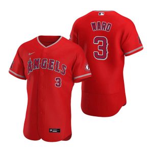 Los Angeles Angels #3 Waylor Ward Red Flex Base Stitched Jersey