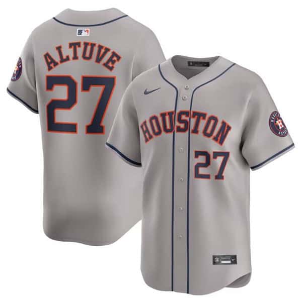 Houston Astros #27 Jose Altuve Gray 2024 Away Limited Stitched Jersey