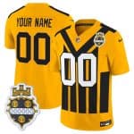Pittsburgh Steelers Custom Gold 1933 F.U.S.E. Throwback Alternate Stitched Jersey