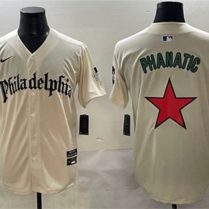 Philadelphia Phillies Cream Phanatic Gothic Vapor Limited Stitched Jersey