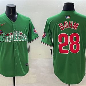 Philadelphia Phillies #28 Alec Bohm Green Phanatic Limited Stitched Jersey