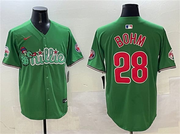 Philadelphia Phillies #28 Alec Bohm Green Phanatic Limited Stitched Jersey