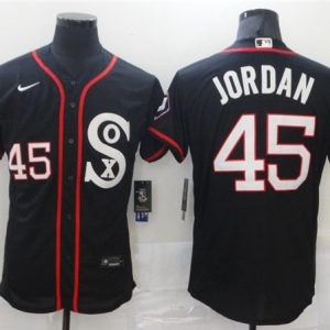 White Sox #45 Michael Jordan Black Flex Base Stitched Jerseys