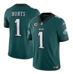 Philadelphia Eagles #1 Jalen Hurts Green 2023 F.U.S.E. With C Patch Vapor Untouchable Stitched Jersey
