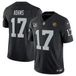 Las Vegas Raiders #17 Davante Adams Black 2023 F.U.S.E. With 4-Star C Patch And John Madden Patch Vapor Limited Stitched Jersey