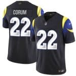 Los Angeles Rams #22 Blake Corum Black 2025 F.U.S.E. ¡°Rivalries¡± Vapor Limited Stitched Jersey