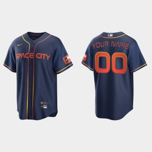 Houston Astros Active Player Custom 2022 Navy City Connect Stitched Jersey