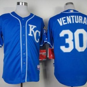 Royals #30 Yordano Ventura Light Blue Alternate 2 Cool Base Stitched Jersey