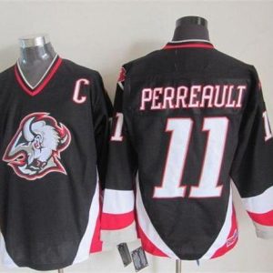 Sabres #11 Gilbert Perreault Black CCM Throwback Stitched Jersey