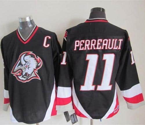 Sabres #11 Gilbert Perreault Black CCM Throwback Stitched Jersey