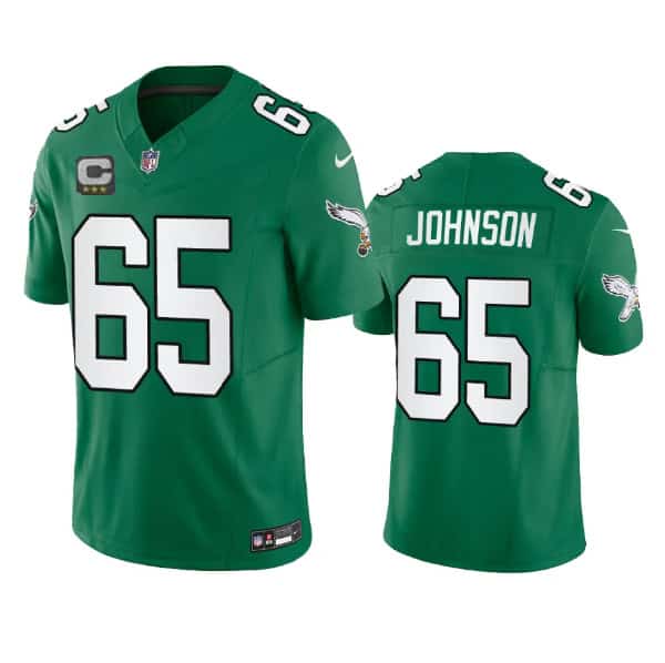 Philadelphia Eagles #65 Lane Johnson Green 2023 F.U.S.E. With C Patch Vapor Untouchable Stitched Jersey