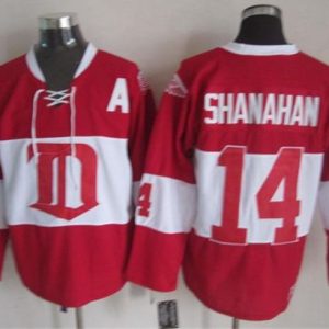 Red Wings #14 Brendan Shanahan Red Winter Classic CCM Throwback Stitched Jersey