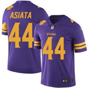 Vikings #44 Matt Asiata Purple Stitched Limited Rush Nike Jersey