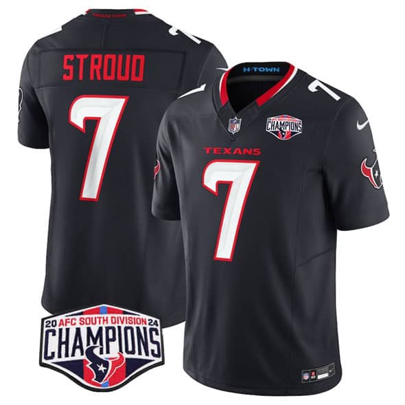 Houston Texans #7 C.J. Stroud Navy F.U.S.E. 2024 AFC South Division Champions Vapor Limited Stitched Jersey