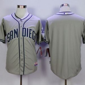 Padres Blank Grey Cool Base Stitched Jersey
