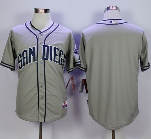 Padres Blank Grey Cool Base Stitched Jersey