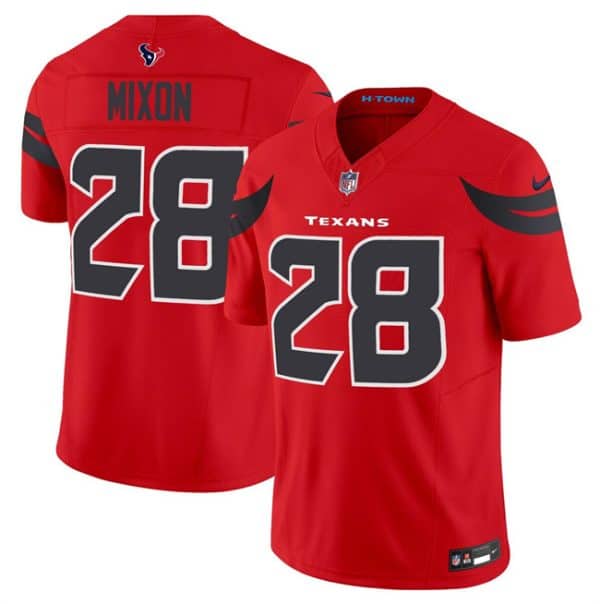Houston Texans #28 Joe Mixon Red 2024 Alternate F.U.S.E Limited Stitched Jersey