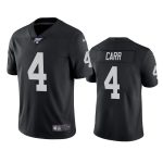 Raiders #4 Derek Carr Black 2019 100th Season Vapor Untouchable Limited Stitched Jersey